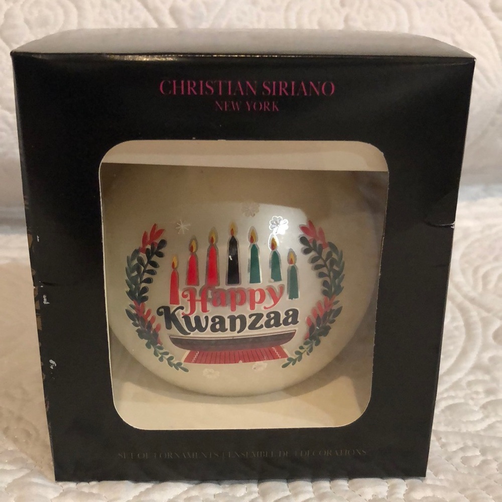 Christian Siriano Happy Kwanzaa‎ ornament, NWT
